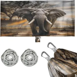 Grey Elephant Tropical African Camping Hammock, Single Portable Hammocks with Tree Straps & Attached Carry Bag, 330Lbs Capacity Perfect for Outside Indoor Hiking Beach Backpack Travel