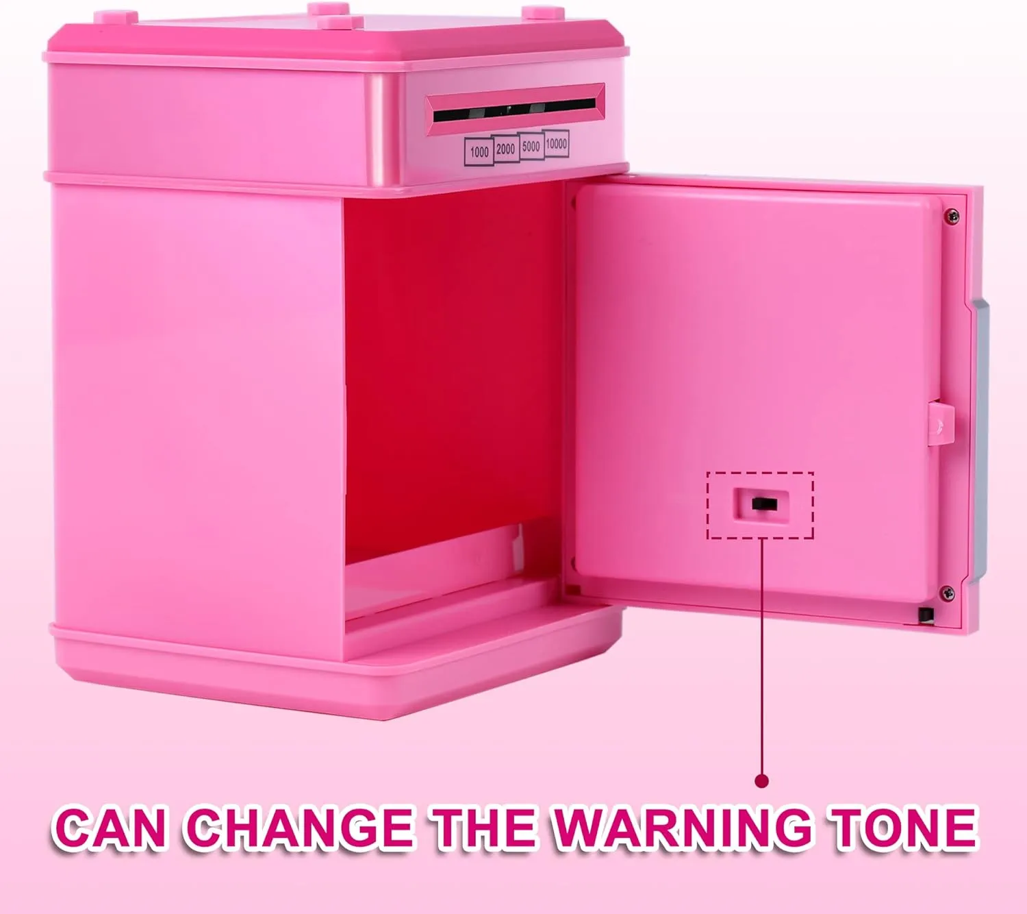 GuDoQi Password Piggy Bank, Digital Electronic Money Bank, Mini ATM Cash Coin Saving Can Toys, Birthday for Kids, Pink