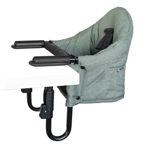 guzzie Guss Portable Clip on High Chair for Baby Seat - Folding and Easy Setup for Travel, Home, Restaurants, Picnics - Machine Washable Fabric - Forest Green