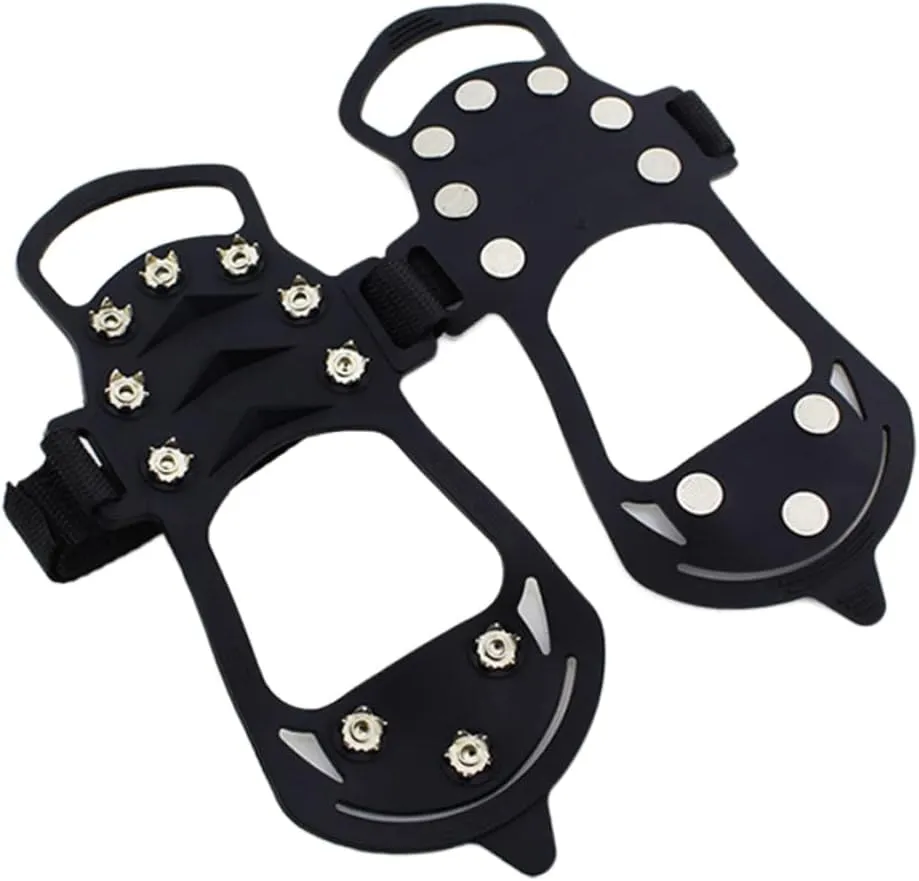 HANABASS Ice Crampons Snow Cleats Ice Spikes Ice Cleats Ice Grips for Shoes Crampons for Hiking Snow Grips for