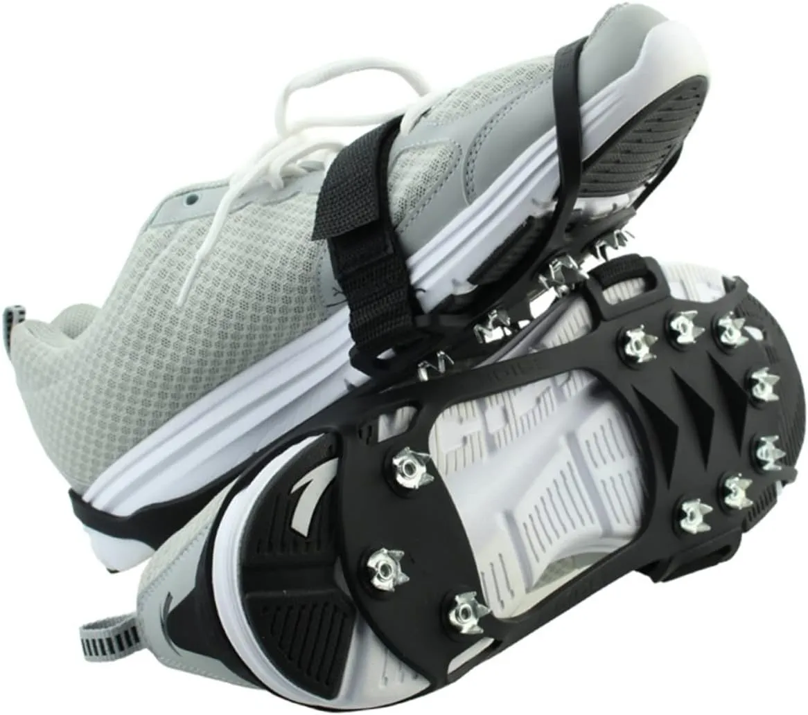 HANABASS Ice Crampons Snow Cleats Ice Spikes Ice Cleats Ice Grips for Shoes Crampons for Hiking Snow Grips for