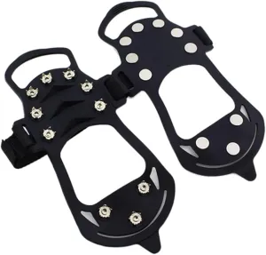 HANABASS Ice Crampons Snow Cleats Ice Spikes Ice Cleats Ice Grips for Shoes Crampons for Hiking Snow Grips for