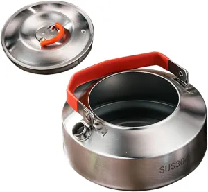 Happyyami Convenient Tea Kettle for Camping 304 Stainless Steel Outdoor Water Pot Tea Pot for Hiking