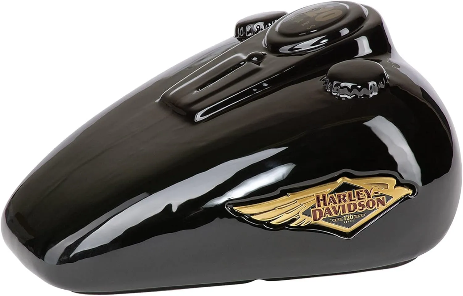 Harley-Davidson Black Ceramic Gas Tank Bank 120th Anniversary Limited Edition