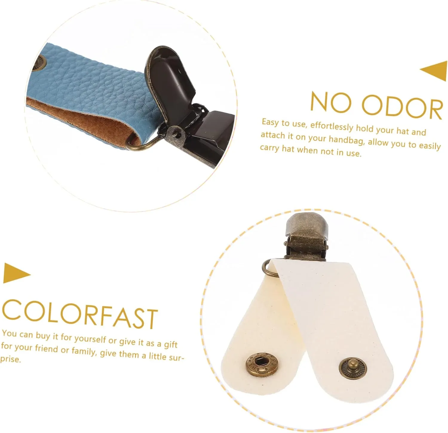 Hat Clip Holder for Travel Lightweight Hat Clips for Back Handbag Luggage Easy to Use for Hiking Camping