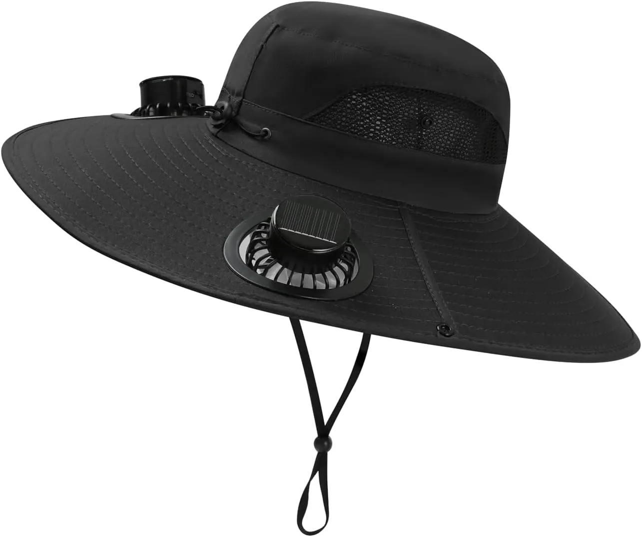 Hat with Fans Solar Power, Solar Fan Hat for Men Women, 2 Solar Fan Sun & USB Charging Sombrero Con Ventilador Solar