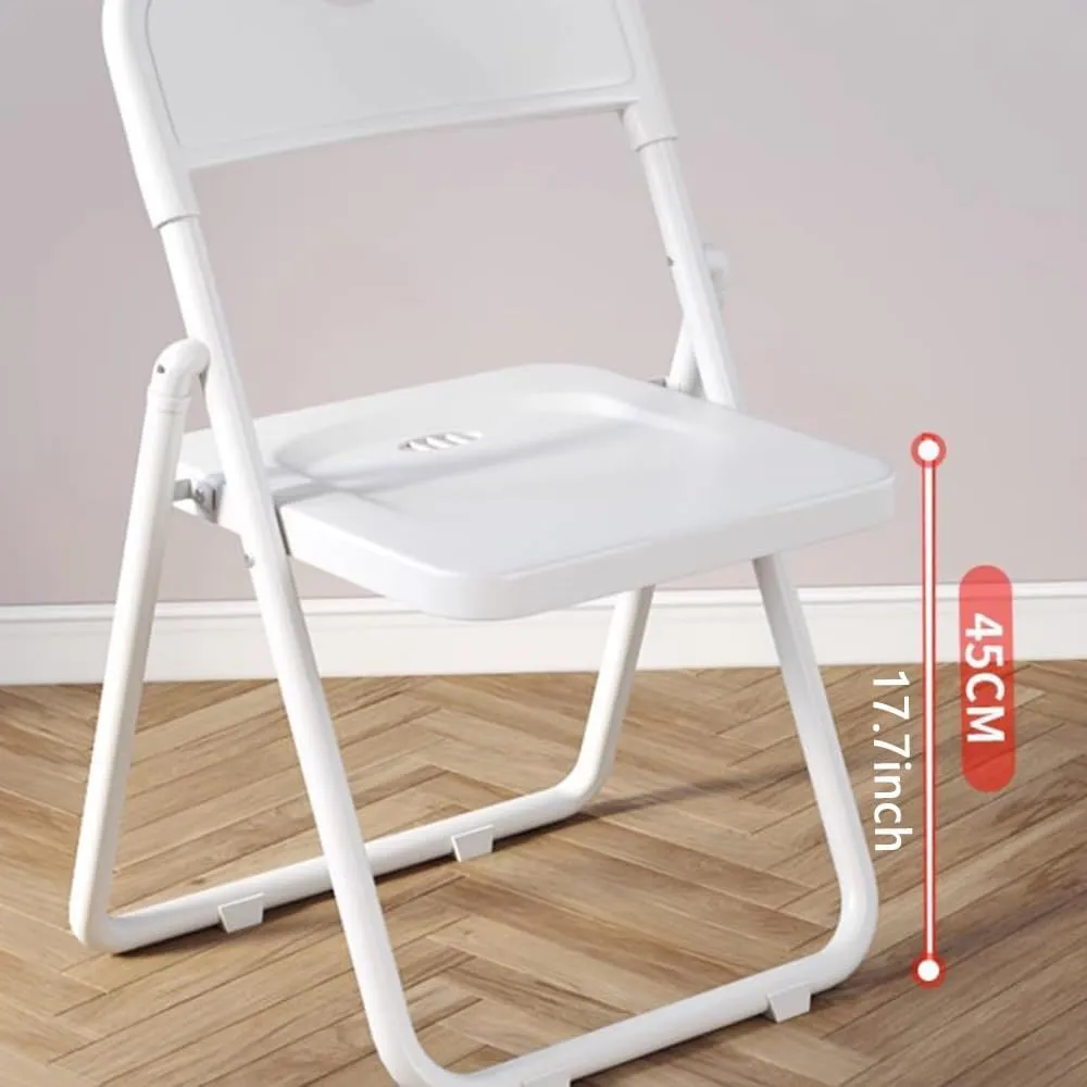 HCZION Plastic Folding Chair Outdoor Stackable Chair Portable Dining Chairs Fold Up Party Chair Garage Folding Stool with Backrest Lightweight Camping Chair (Color : Blue)