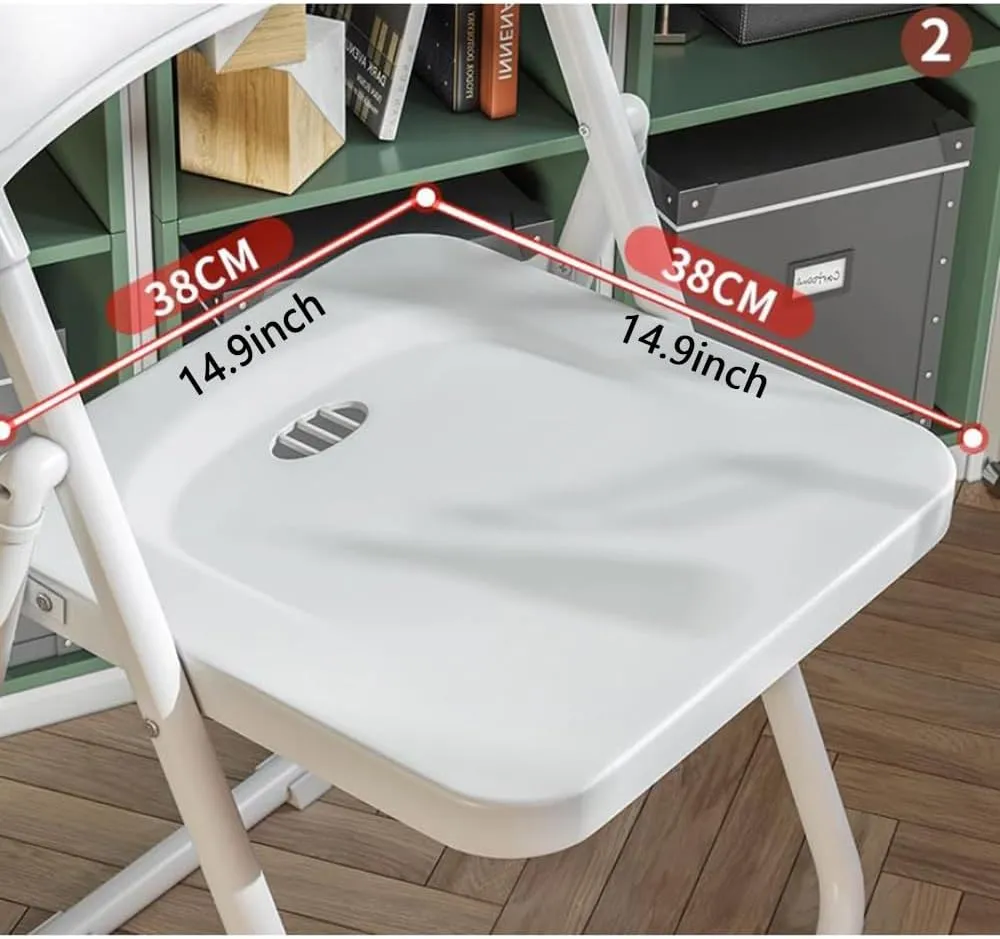 HCZION Plastic Folding Chair Outdoor Stackable Chair Portable Dining Chairs Fold Up Party Chair Garage Folding Stool with Backrest Lightweight Camping Chair (Color : Blue)