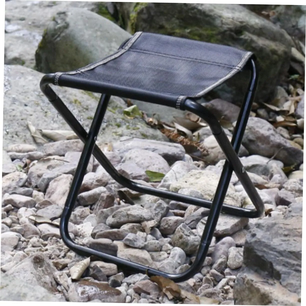 Healifty Lightweight Travel Stool Multi-Purpose Folding Camp Stool Ideal for Outdoor Enthusiasts Easy Setup Storage