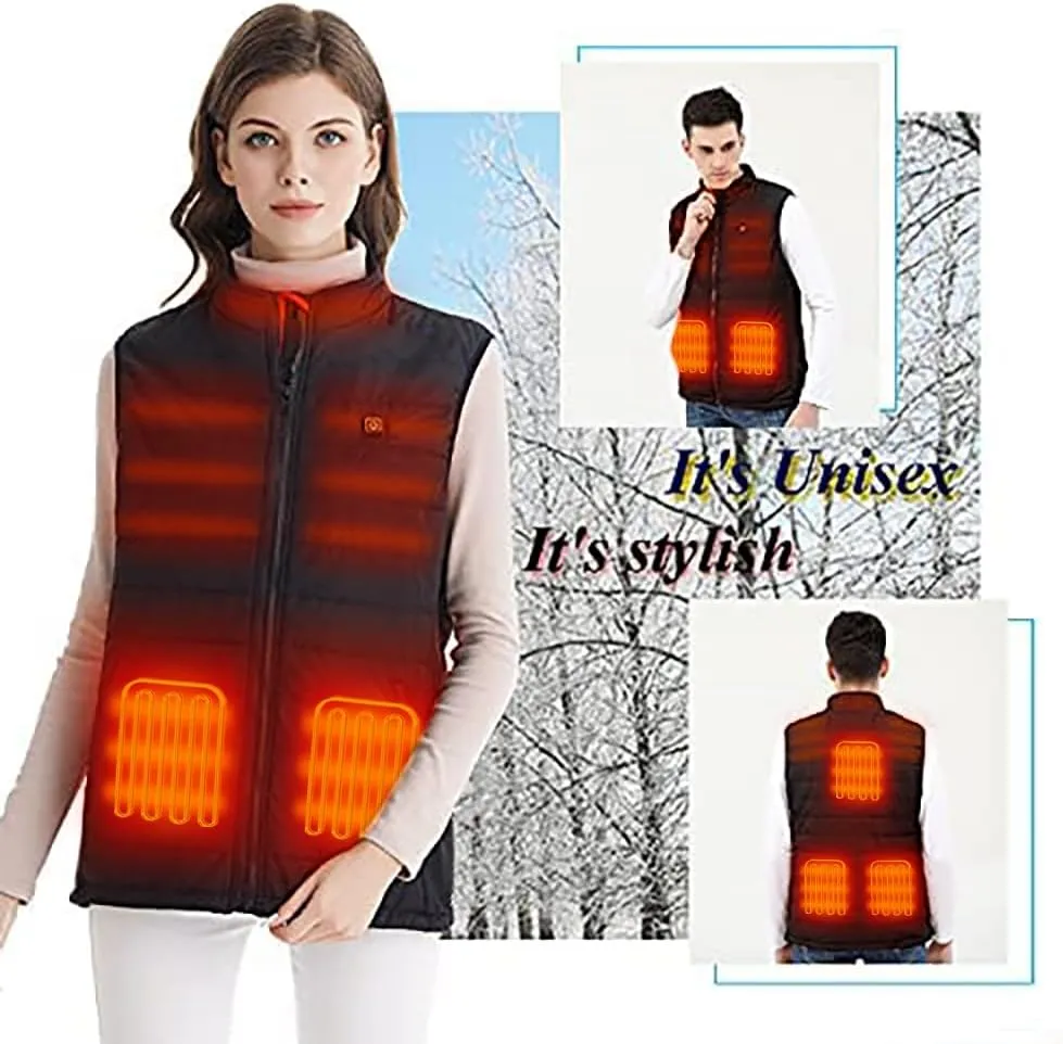 Heated Vest, Lightweight Heated Jacket 8 Heating Zones with Battery Warming Clothes Heating Vest for Men Women