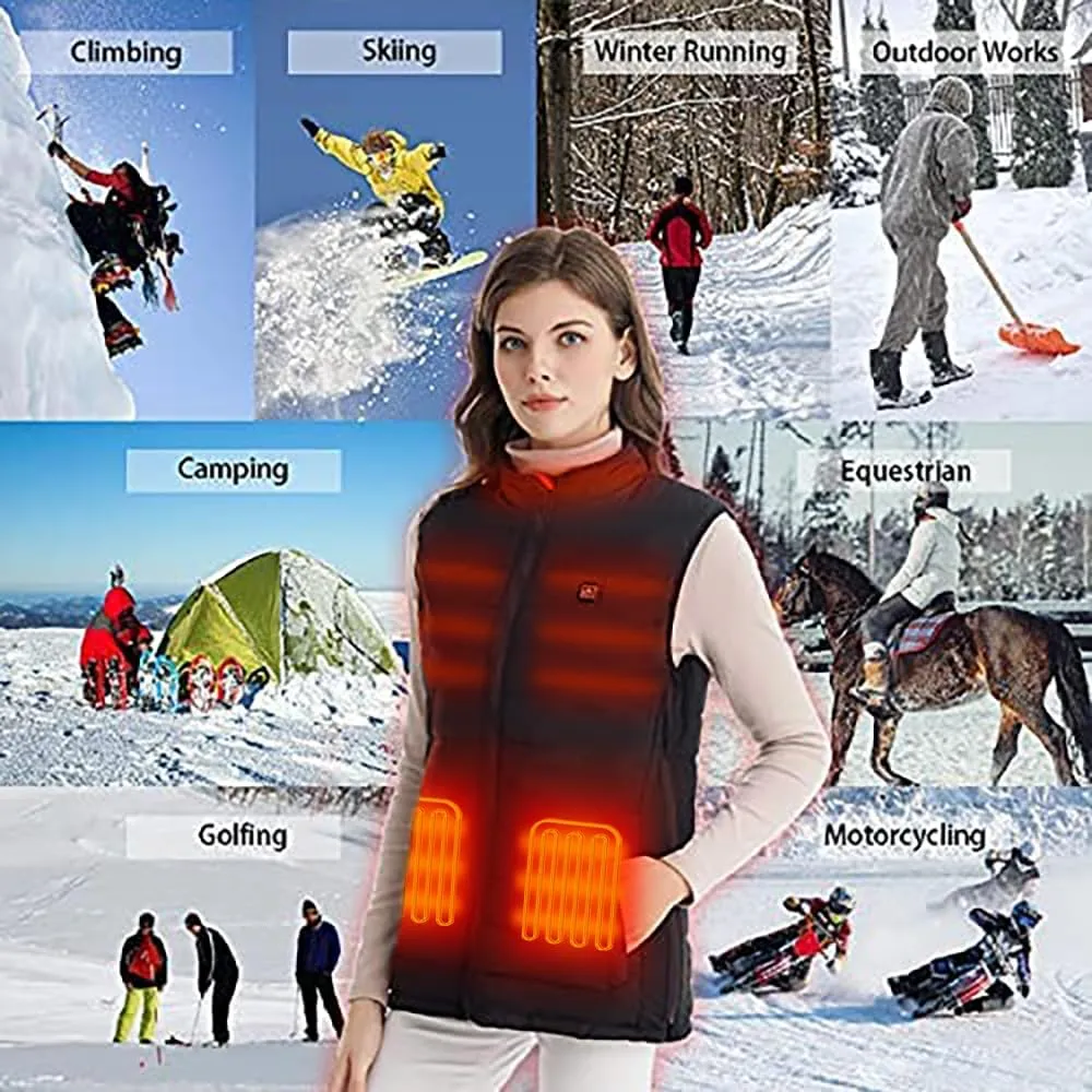 Heated Vest, Lightweight Heated Jacket 8 Heating Zones with Battery Warming Clothes Heating Vest for Men Women