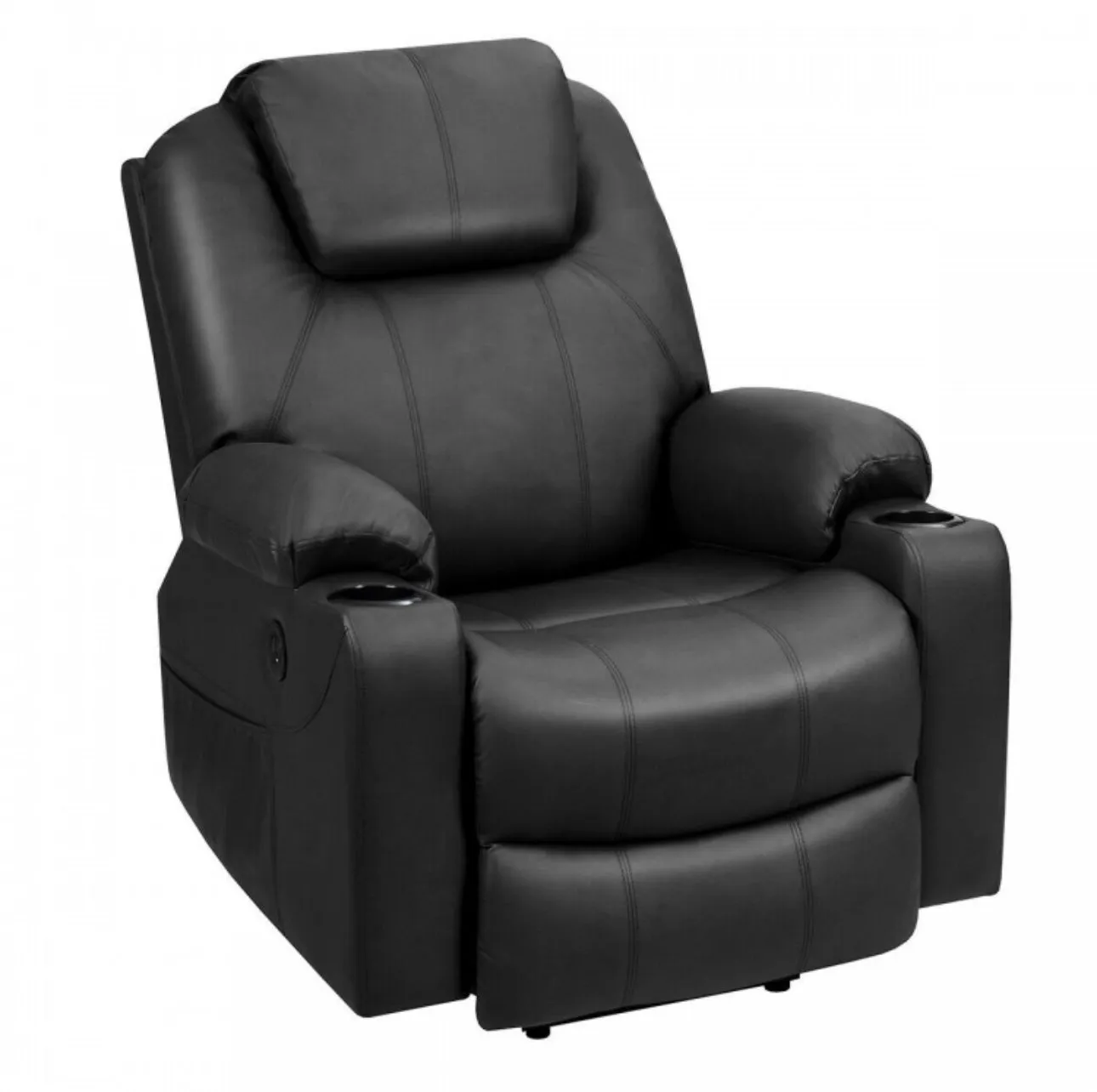 Heavy Duty Modern & Elegant Electric Power Lift Multifunction Electric Recliner With Massage Features | 2 Side Pockets | Cup Holders | Lumbar Heating | USB Charge Port
