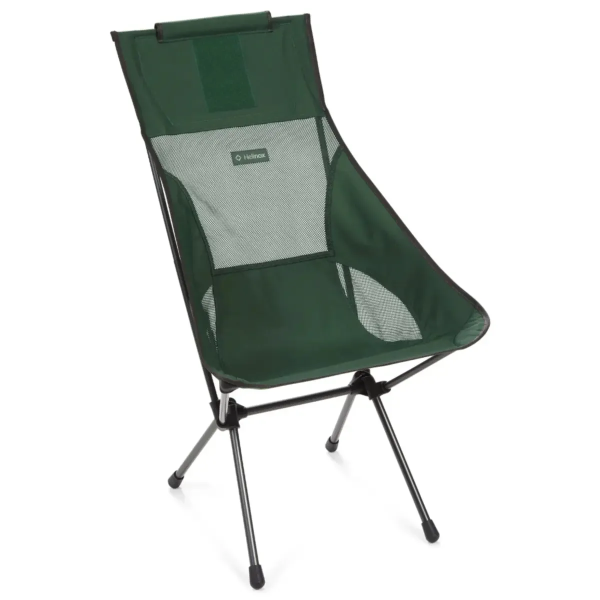 Helinox Sunset Chair - Lightweight Compact Camp Chair - Forest Green / Steel Grey Frame