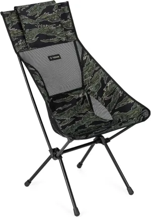 Helinox Sunset Chair Lightweight, High-Back, Compact, Collapsible Camping Chair, Xray Tiger Camo, with Pockets