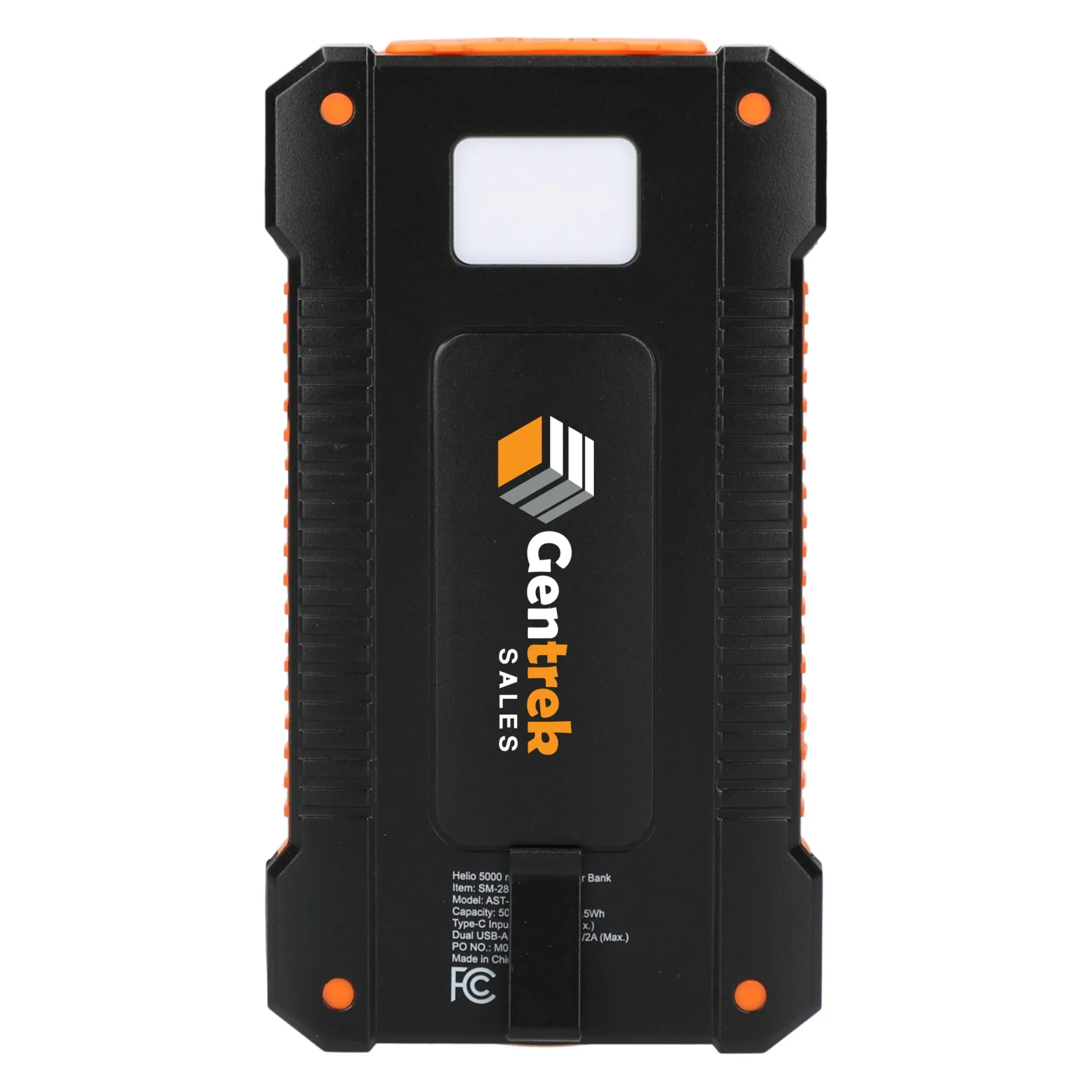 Helio 5000 mAh Solar Power Bank with Full Color Print