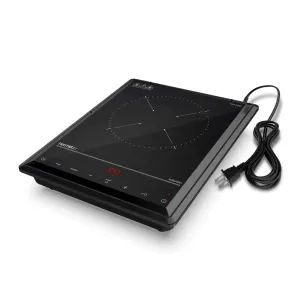 Hermitlux Induction Cooktop 1800W Fast Heating Portable Hot Plate 9 Power Levels Induction Burner with Easy Clean Glass Sensor Touch & Child Lock