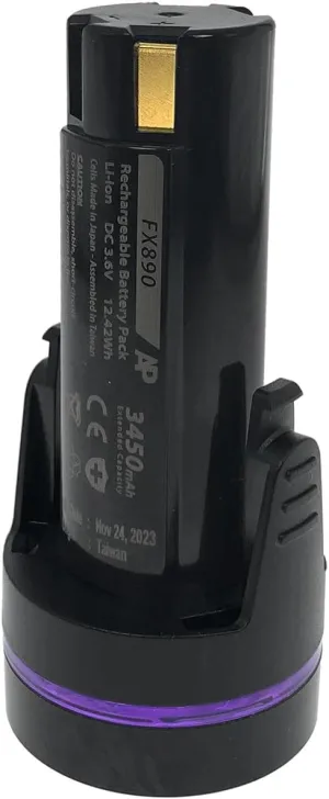 High-Capacity Replacement Battery Compatible with BaBylissPRO SNAPFX FX890 Clippers. Li-ion, 3450mAh, Japanese Cells. Replaces FXBPc, FXBPC33, 074108461711, and 074108461735 - Long-Lasting Power