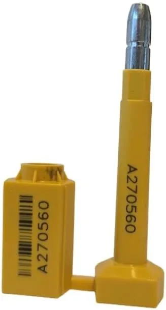 High-Security Bolt Seal HK, 400 Pack– Yellow, Numbered   Barcode | ISO 17712 “H” & C-TPAT Certified | Tamper-Proof for Cargo & Truck Doors | Ships Quick from USA