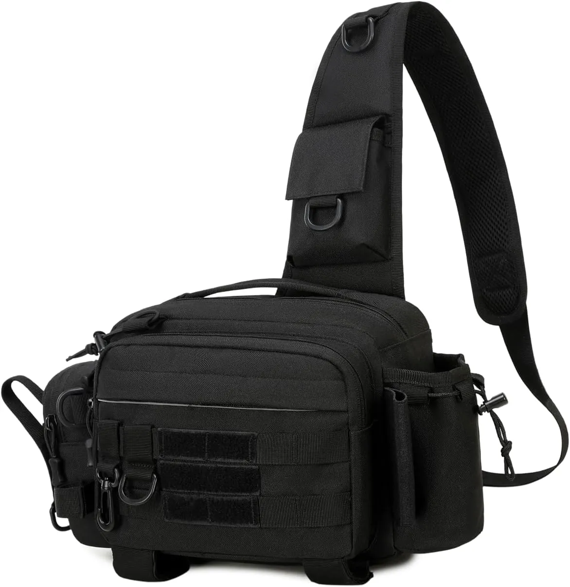 Hiking Backpack Lightweight Outdoor Day Pack for Men and Women Durable Waterproof Travel Backpack (Black, 7.87 Inches)