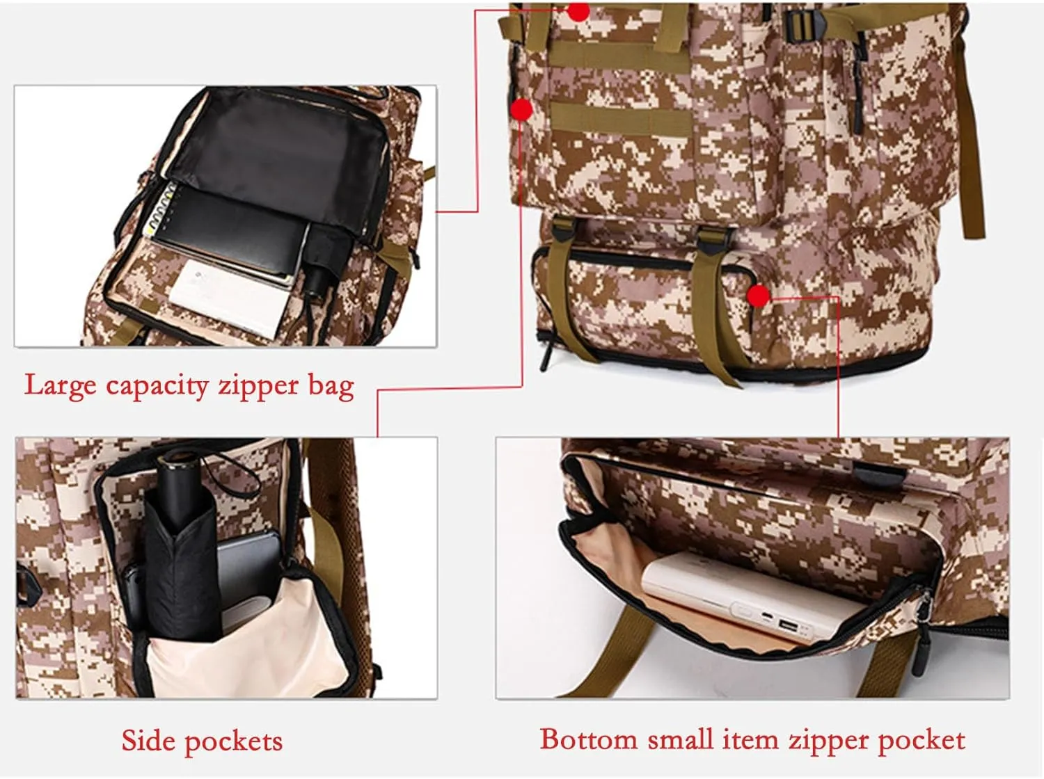 Hiking Backpacks Large Capacity Backpack 100L Travel Backpack Trekking Backpacks Outdoor Waterproof Backpack