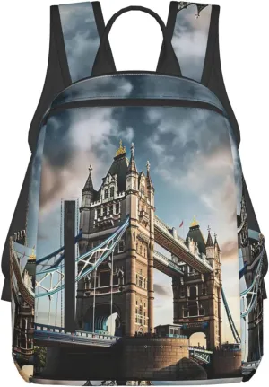 Historic Old Tower Bridge London Lightweight Outdoor Backpack Functional Bag For Travel Work And Hiking Backpack For Men