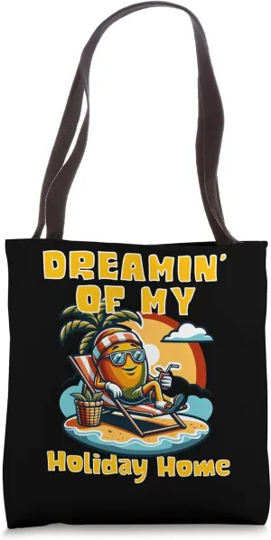 Holiday Vacation Cabin Apartment Summer Home Beach Pineapple Tote Bag
