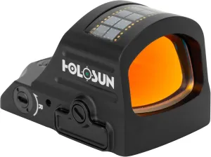 HOLOSUN HE407C-GR X2 / HS407C X2 2 MOA Dot Open Reflex Sight - Durable Shake-Awake Solar Failsafe Parallax-Free Aluminum Pistol Sight for Full-Sized Handguns - Green/Red Dot Options