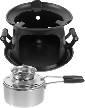 Homoyoyo Sturdy Portable Fire Boiler Alcohol Stove Outdoor Propane Burner Camping Cookware for Travel Random Color