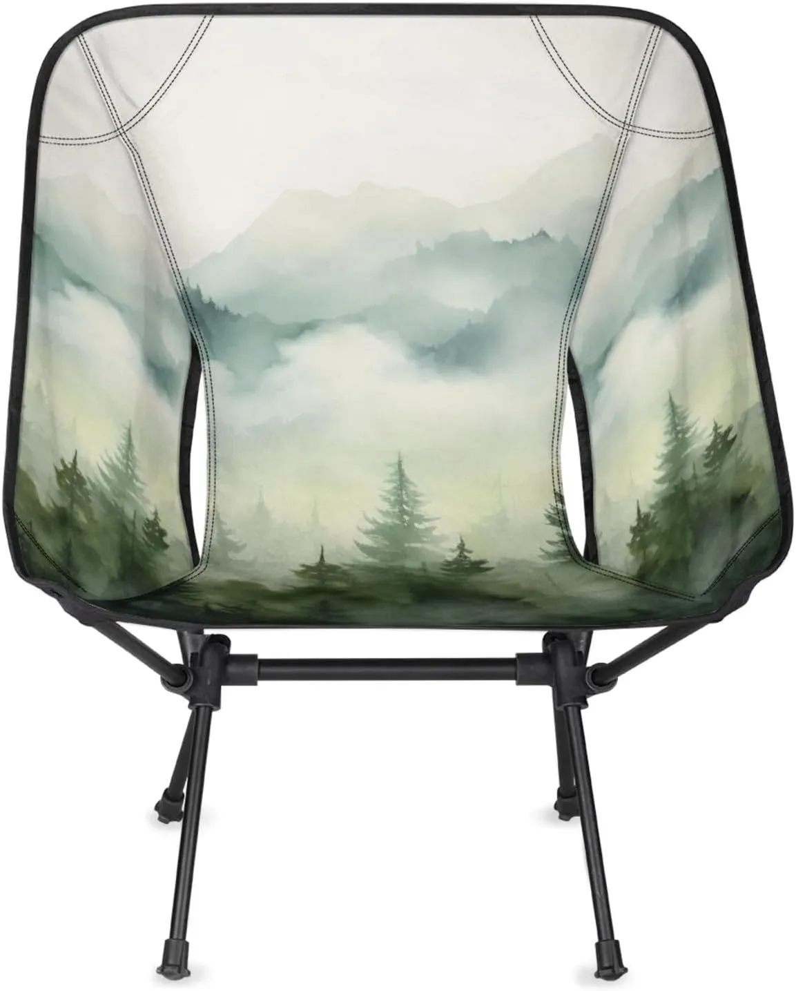 Honeybaby Folding Camping Chair Foggy Forest Camping Chairs Lightweight Portable Chair Outdoor Foldable Chairs for Camping Travel Picnic Beach Hiking