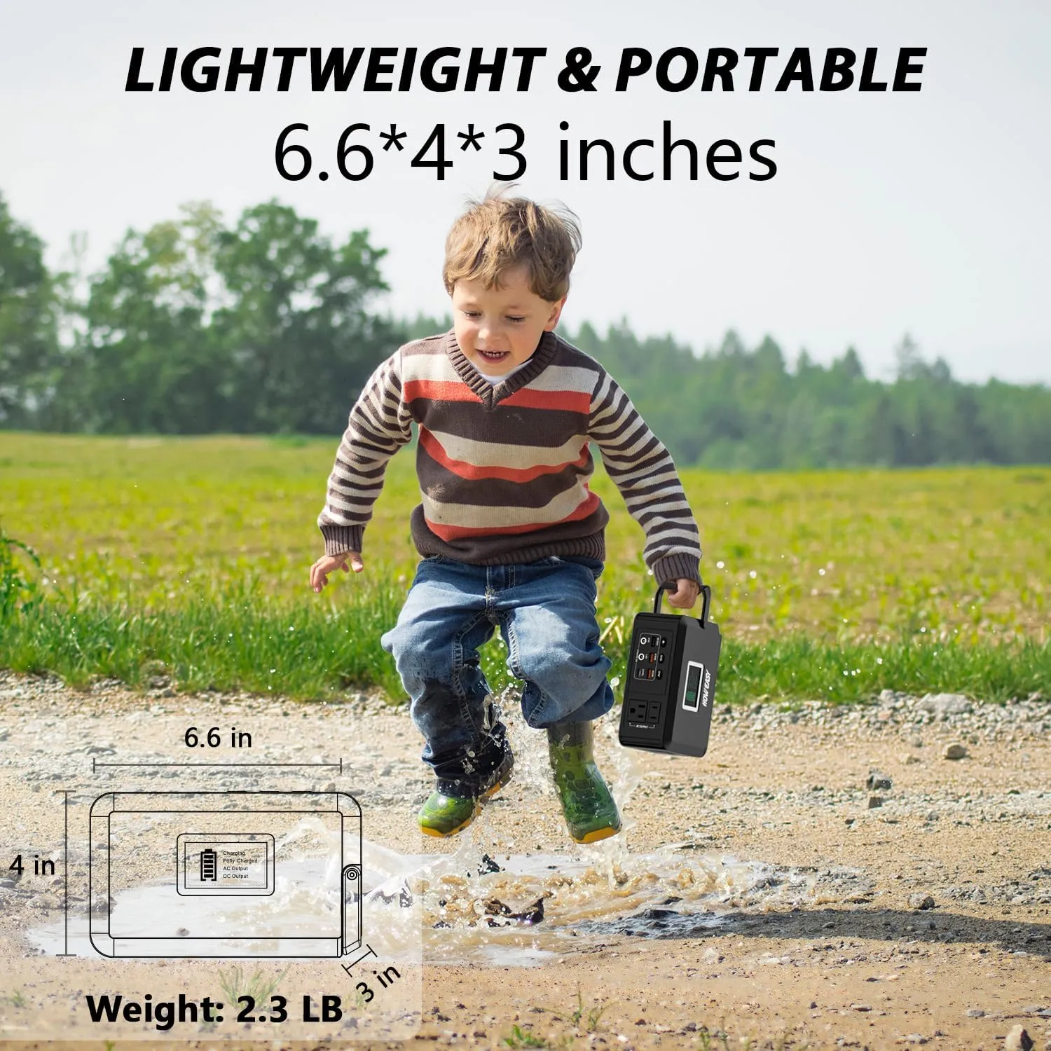 HOWEASY Portable Power Bank, 24000mAh Portable Laptop Charger Power Bank with 2 110V/120W AC Outlet，Portable Battery Pack & Power Bank for Notebooks, MacBook, Laptops