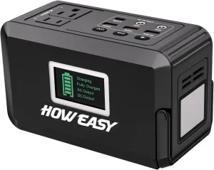 HOWEASY Portable Power Bank, 24000mAh Portable Laptop Charger Power Bank with 2 110V/120W AC Outlet，Portable Battery Pack & Power Bank for Notebooks, MacBook, Laptops