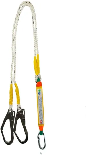 HUAWELL Safety Lanyard Fall Protection External Shock Absorber Construction,Outdoor Climbing Harness Belt Lanyard Large Snap Hooks, Carabineer