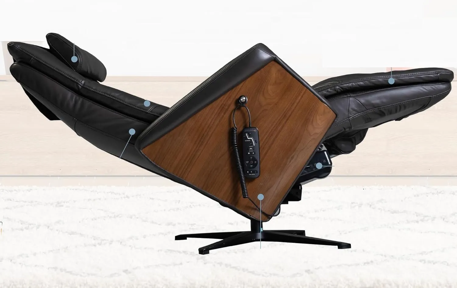 Human Touch Circa ZG Chair Zero Gravity Swivel Recliner with Heat and Air Massage - Espresso Leather