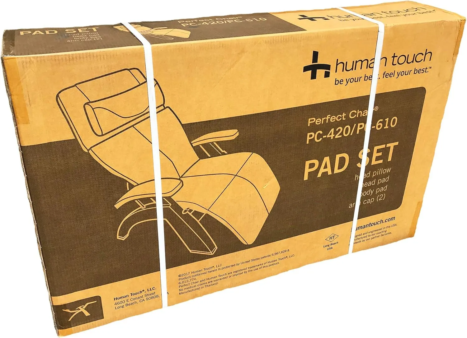 Human Touch PC-420 PC-610 Omni Motion Perfect Chair Recliner Replacement Pad Set Only - No Chair Base - Premium Ivory Leather