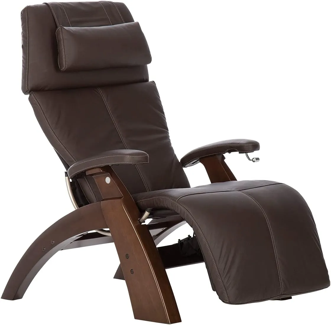 Human Touch Perfect Chair® PC-350 Classic Power Zero Gravity Leather Electric Recliner For Office, 3-Year Warranty, 46D x 32W x 46H Inch, Dark Walnut Espresso