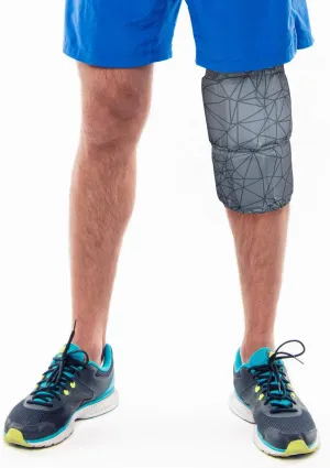 HurtSkurt Blackout 2-in-1 Hot and Cold Therapy Compression Gel Sleeve | Harness-Free Heat and Ice Pack with Stretch-to-Fit Fabric for Hand, Wrist, Forearm, Foot, Ankle and Calf Pain | Medium