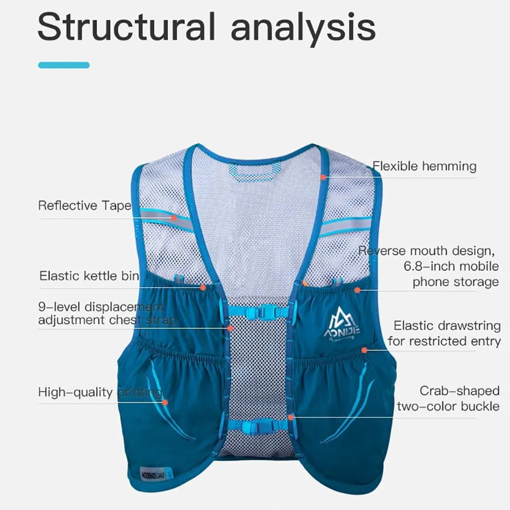 Hydration Backpack Vest Lightweight Breathable Hydration Pack for Running, Cycling, Hiking