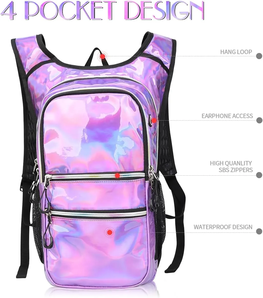 Hydration Pack, Water Backpack with 3L Hydration Bladder Lightweight Insulation, Festival Essential, Rave Hydration Backpack, Hydropack Backpack for Rave, Hiking, Biking, Running, Festival Gear