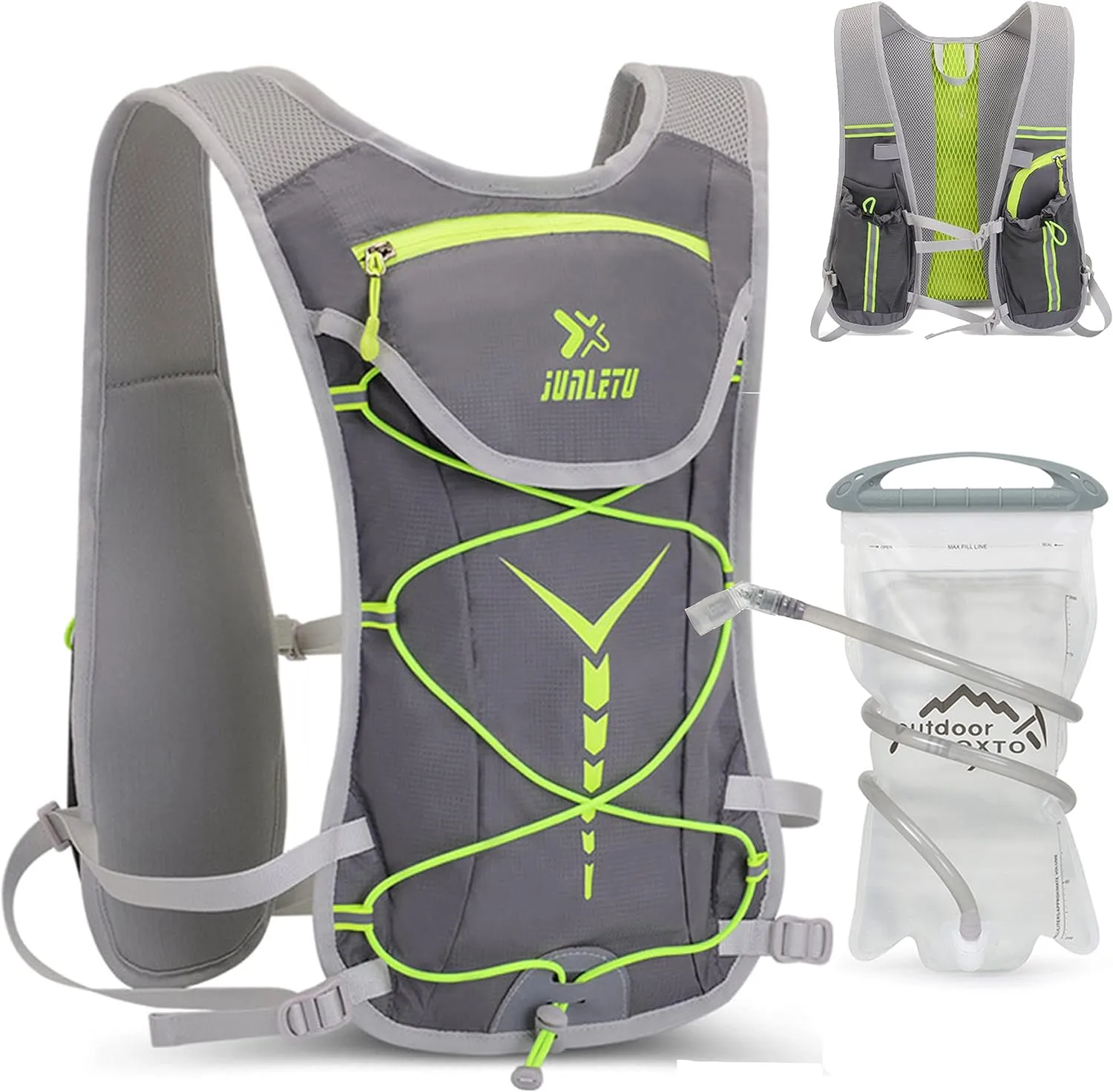 Hydration Pack with 2L Hydration Bladder – Rucksack, Water Backpack, Sports Vest, Hiking, Cycling, Climbing, Camping, Trail Running