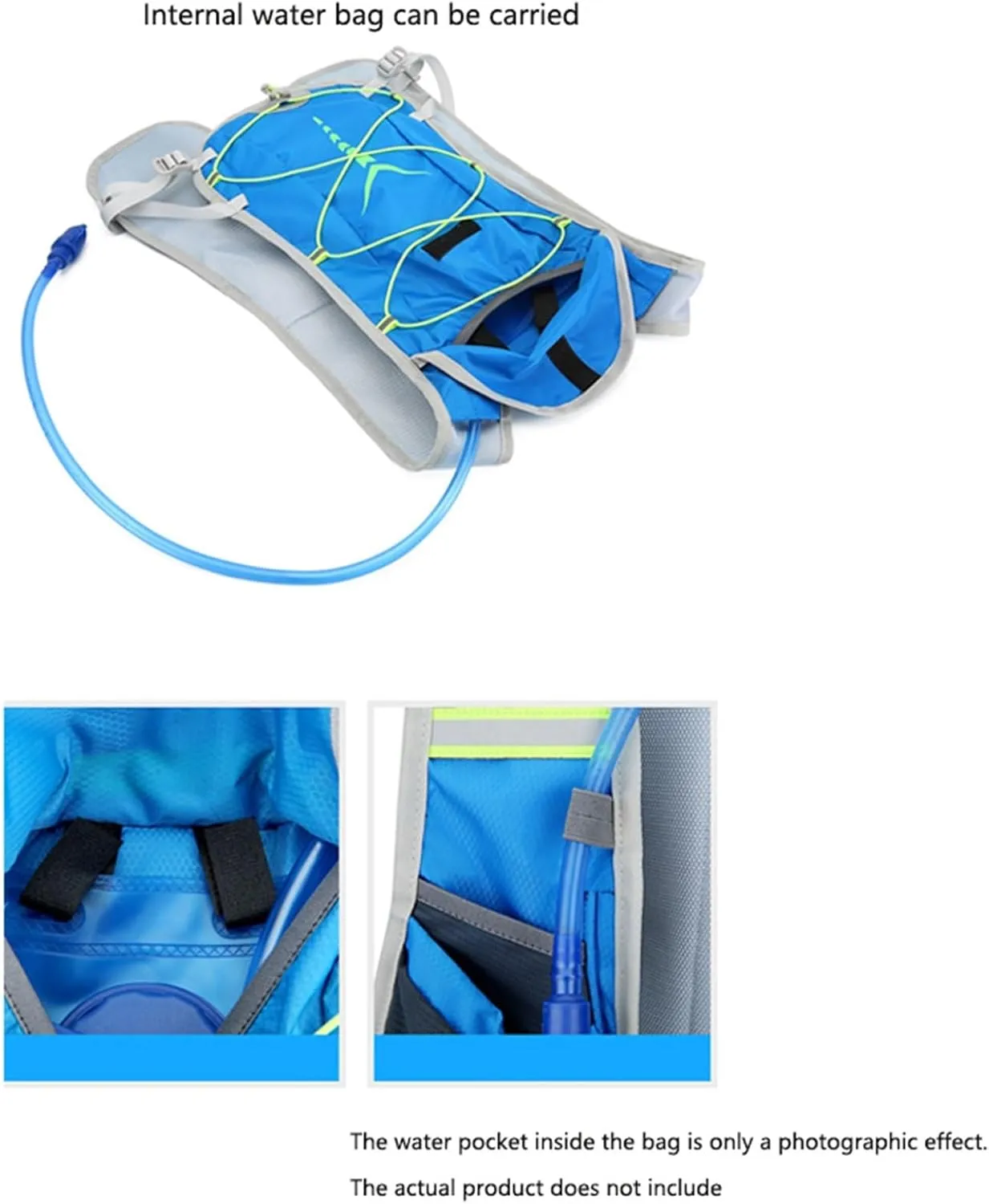 Hydration Running Backpack, Professional Hydration Vest Pack, Rucksack for Cycling Running Climbing Hiking Camping , Water Bladder