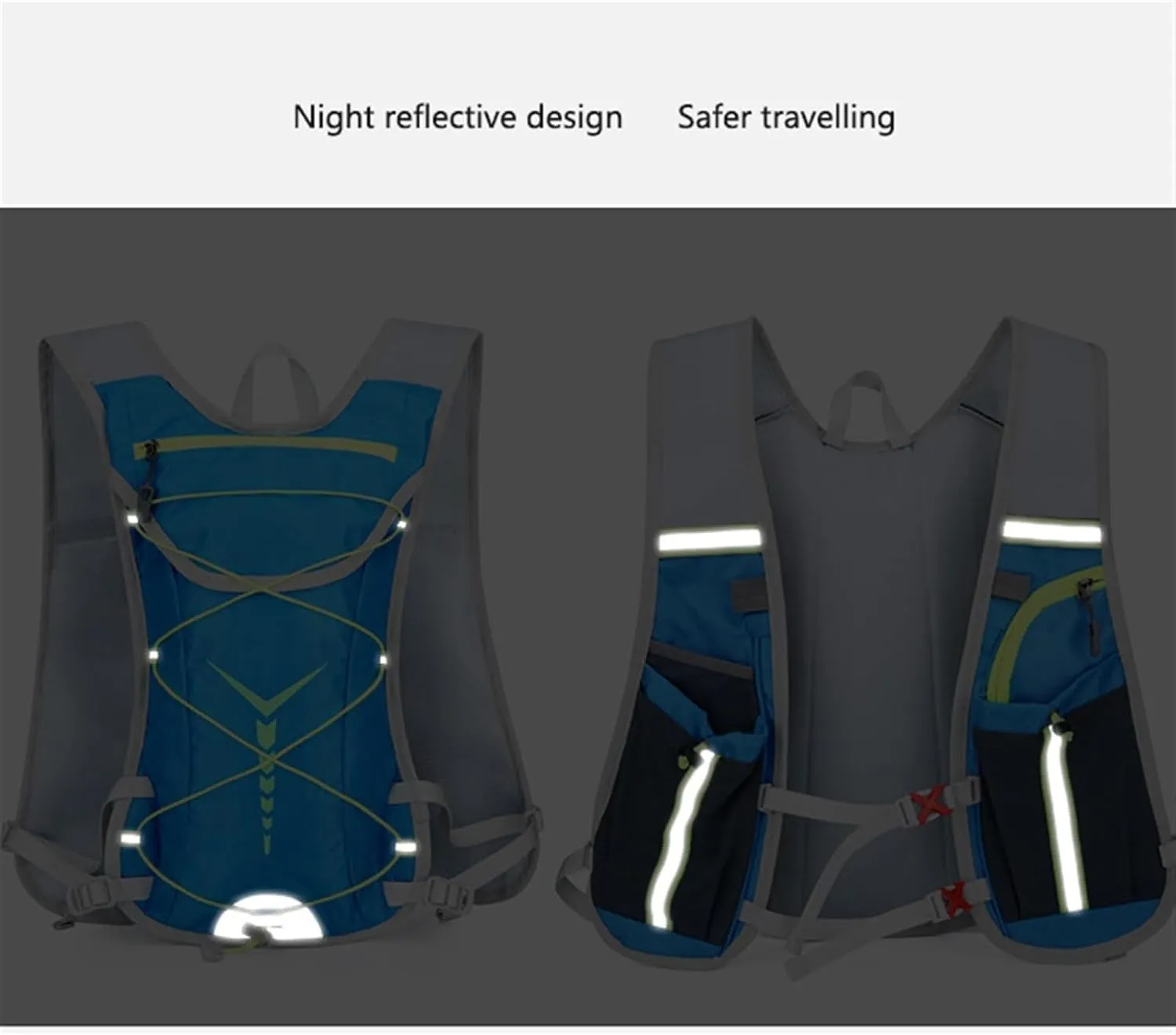 Hydration Running Backpack, Professional Hydration Vest Pack, Rucksack for Cycling Running Climbing Hiking Camping , Water Bladder
