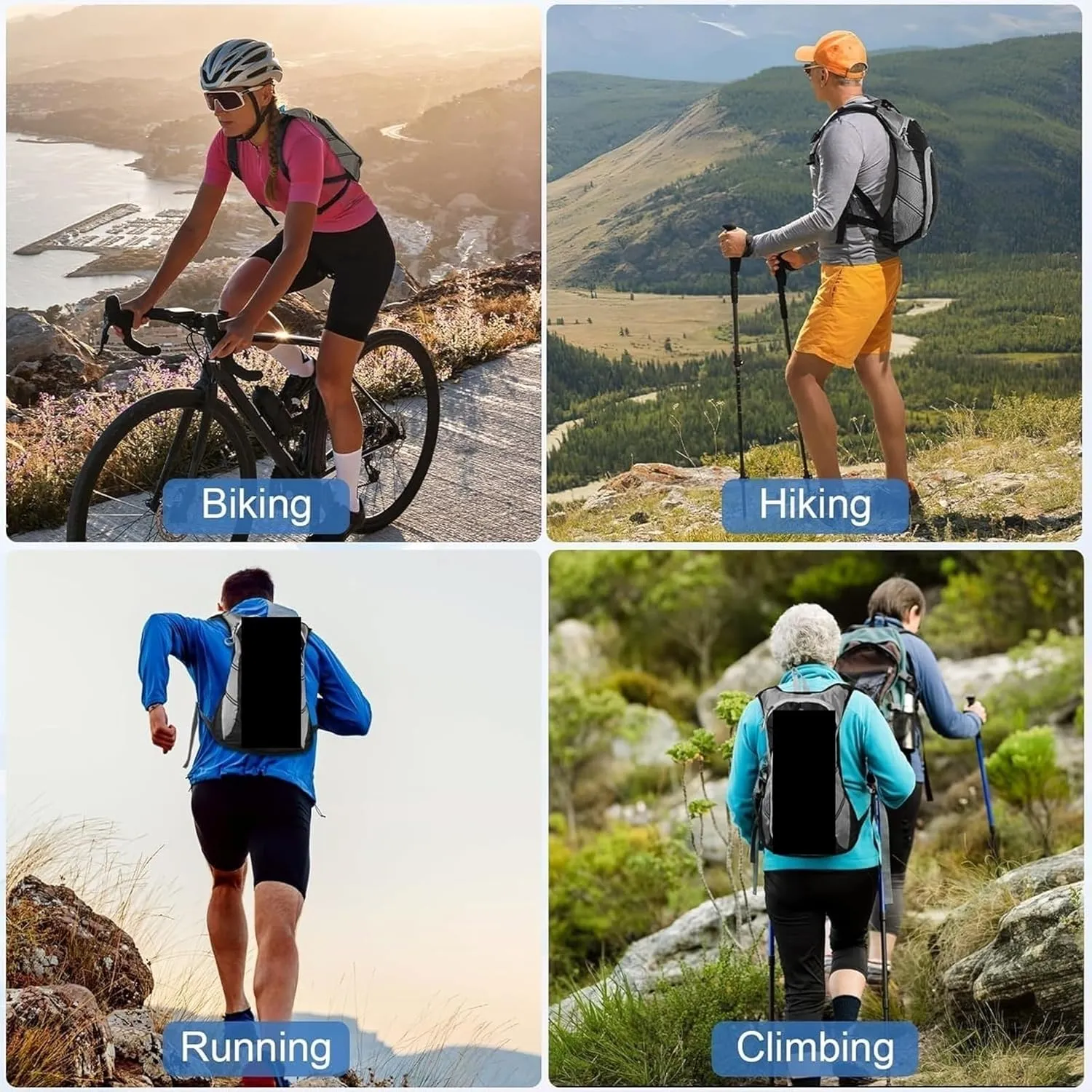 Hydration Running Backpack, Professional Hydration Vest Pack, Rucksack for Cycling Running Climbing Hiking Camping , Water Bladder