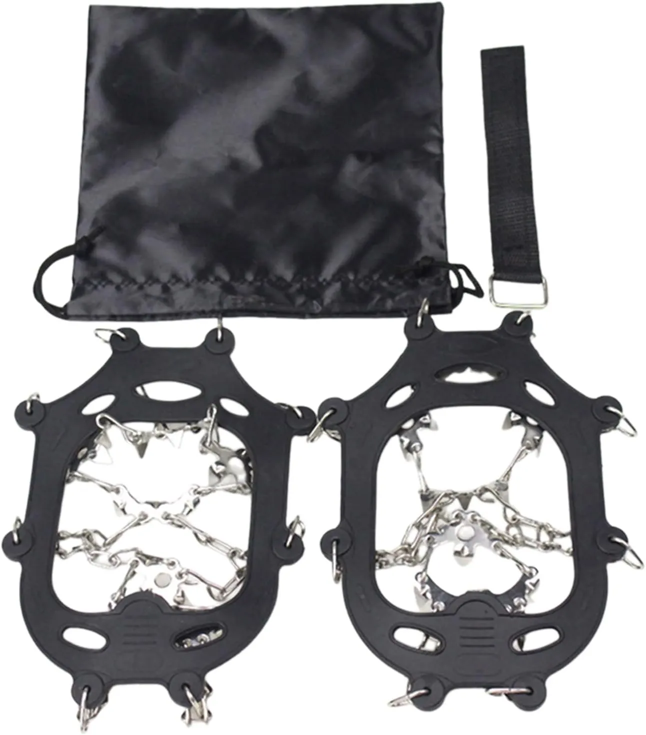 Ice Cleats Crampons 23 Spikes Shoe Ice Snow Grips Anti Slip Traction Cleats for Ice and Snow Stainless Steels Ice Spikes