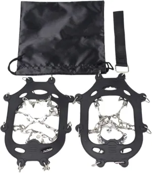 Ice Cleats Crampons 23 Spikes Shoe Ice Snow Grips Anti Slip Traction Cleats for Ice and Snow Stainless Steels Ice Spikes