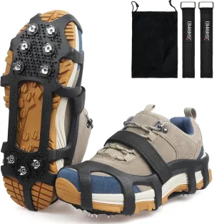 Ice Cleats Crampons Snow Traction Cleats for Shoes Boots Men Women Kids Winter Walking on Snow and Ice Anti-Slip Shoes Grippers Stretch Rubber Footwear
