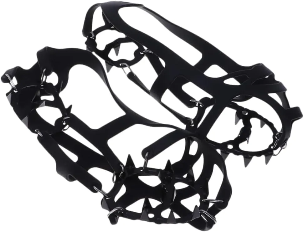 Ice Cleats for Boots and Tooth Silicone Crampons Outdoor Ice and Snow Non-Slip Shoes Climbing Gear Size l