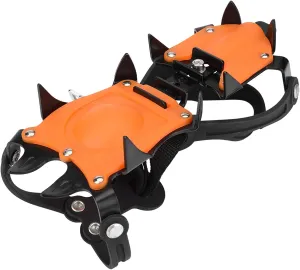 Ice Gripper Portable Outdoor Sports 10 Toothed Snow Crampons Slip Resistant for Walking Jogging Climbing and Hiking