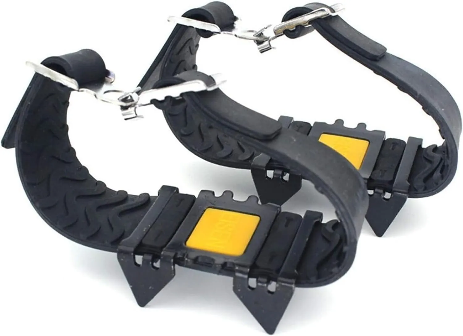 Ice Snow Grips 4 Ice Claw Universal Outdoor Safety Antiskid Snow Ice Climbing Shoe Spikes Grips Crampons Cleats Overshoes Traction Ice Grips for Shoes