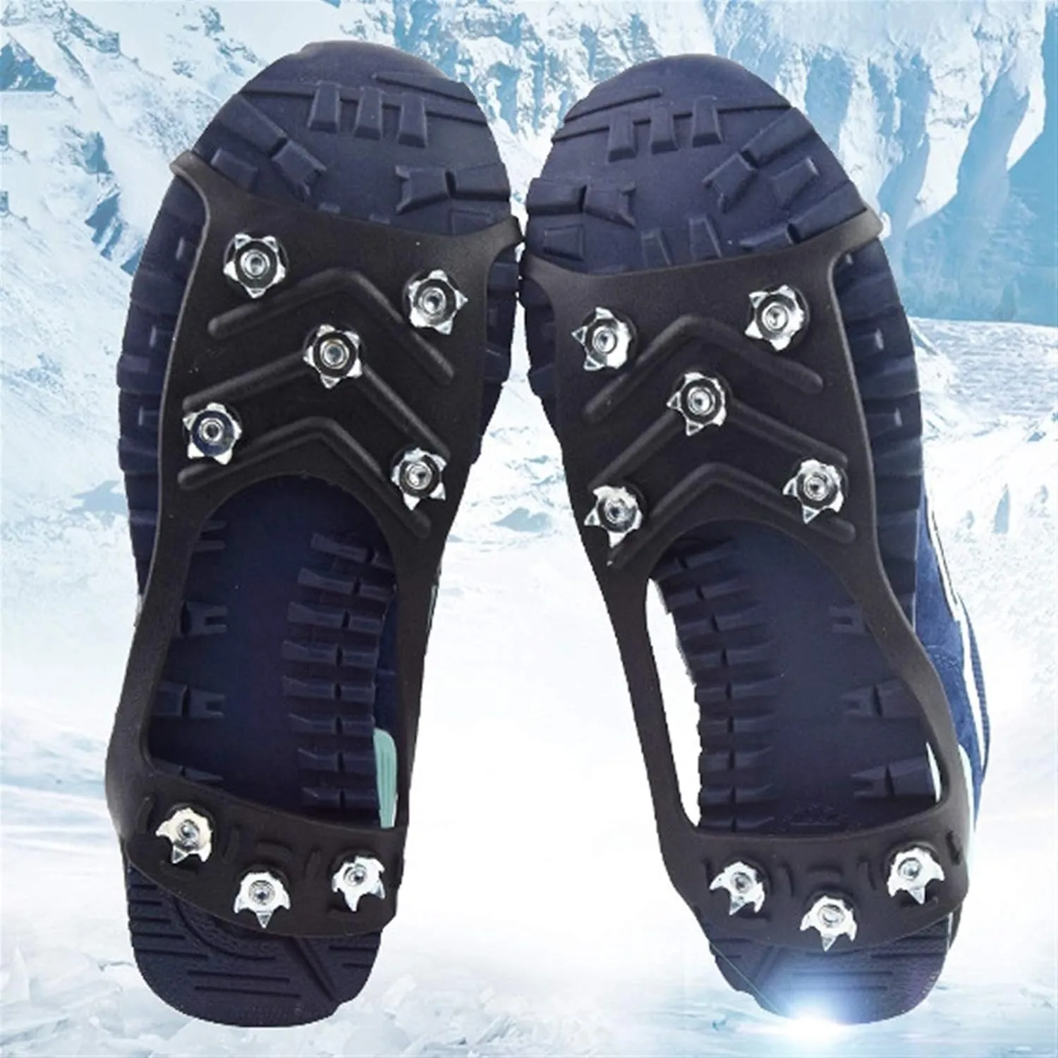 Ice Snow Grips Anti-Skid Shoe Spikes Anti-ice On Shoes Snow Hiking Anti Slip Camping Walking Grip Climbing Ice Ice Drifts Ice Grips for Shoes
