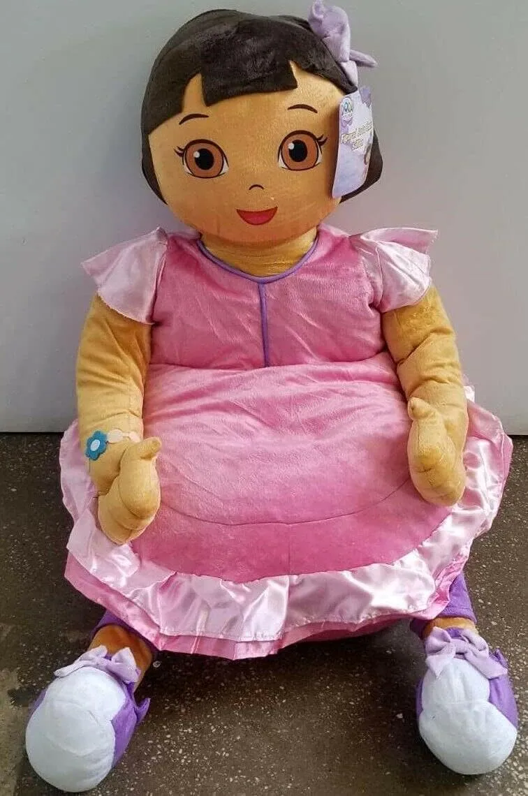Idea Nuova Dora The Explorer Decorative Figural Bean Bag Chair, Large